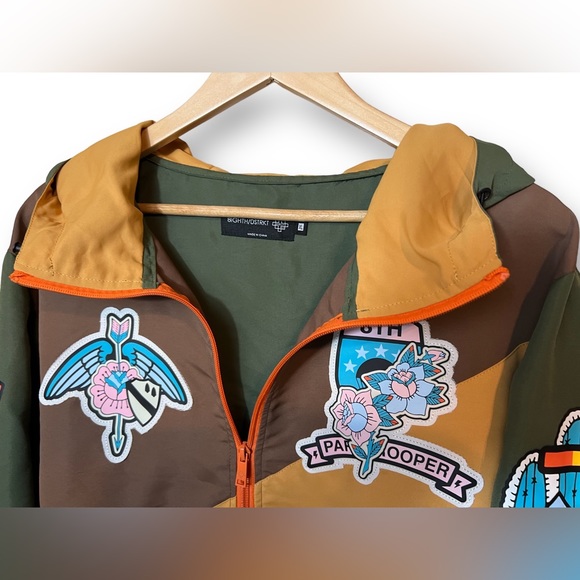 Men’s 8ighth Dstrkt Military hooded Anorak pullover windbreaker, Size XL - Picture 10 of 13